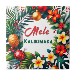 Mele Kalikimaka Ceramic Tile