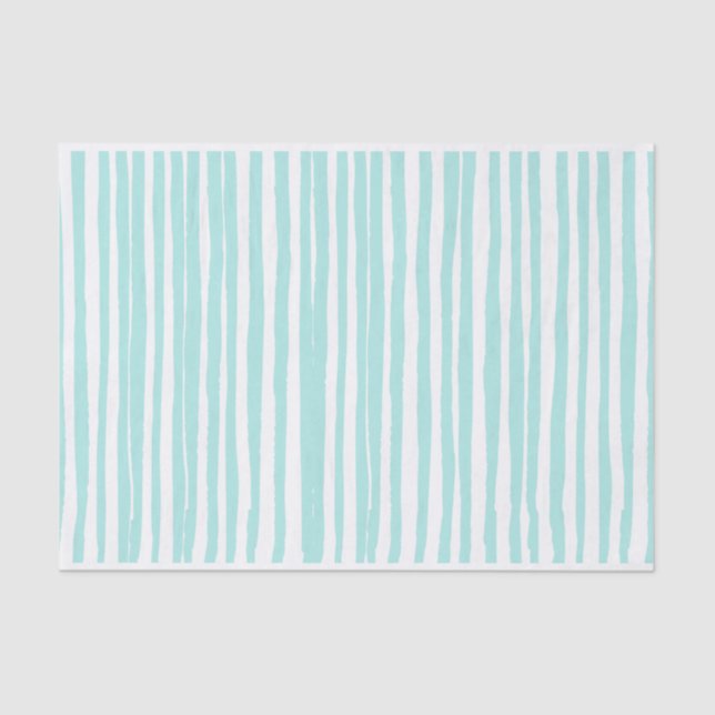 Mele Kalikimaka Chic Teal Stripe Tissue Paper (Front)
