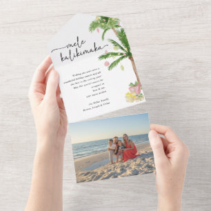 mele kalikimaka christmas folded Photo Card