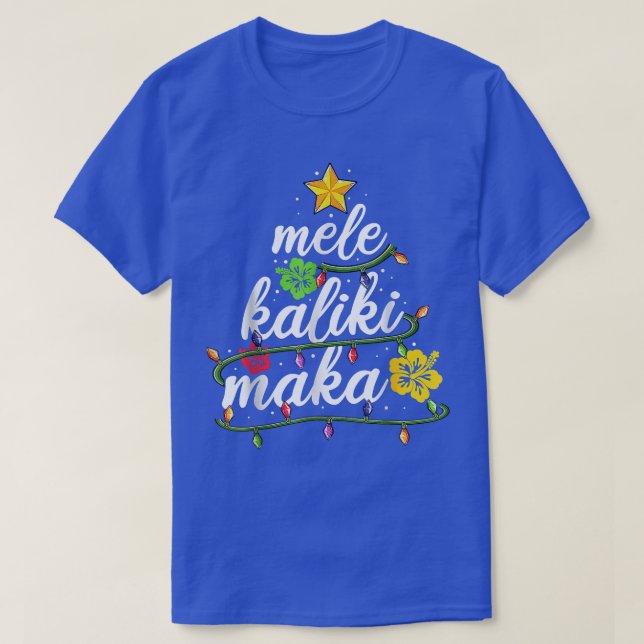 Mele kalikimaka Christmas Hawaiian Apparel, Santa T-Shirt (Design Front)
