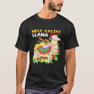 Mele Kalikimaka Christmas  Hawaiian Llama X Mas Li T-Shirt