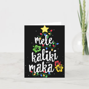 Mele Kalikimaka Christmas Hawaiian T Shirt Card