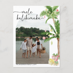mele kalikimaka christmas Holiday Photo Postcard