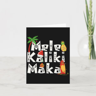 Mele Kalikimaka Christmas Palm Tree Hawaiian Xmas  Card