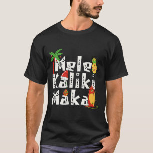 Mele Kalikimaka Christmas Palm Tree Hawaiian Xmas T-Shirt