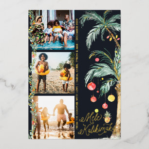 Mele Kalikimaka   Christmas Photo Collage Card