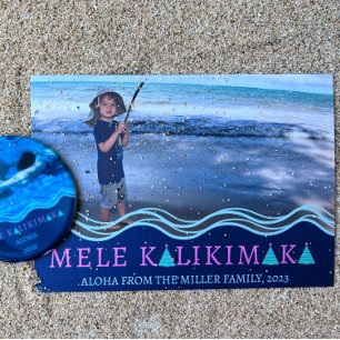 Mele Kalikimaka Christmas Photo Collage Holiday Card