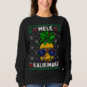 Mele Kalikimaka Christmas Pineapple Hawaiian Xmas Sweatshirt