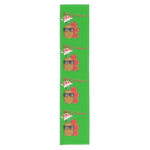 Mele Kalikimaka Christmas Pineapple Short Table Runner