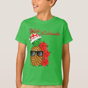 Mele Kalikimaka Christmas Pineapple T-Shirt