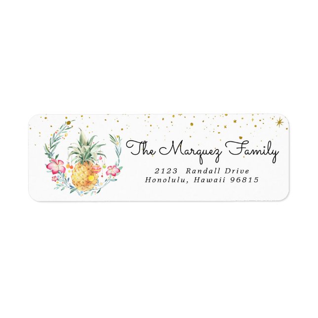 Mele Kalikimaka | Christmas Return Address Labels (Front)