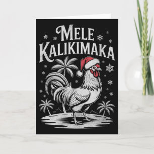 Mele Kalikimaka Christmas Shirt Rooster Hawaiian C Card