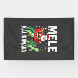 Mele Kalikimaka Christmas Shirt Santa Sleigh Sea Banner