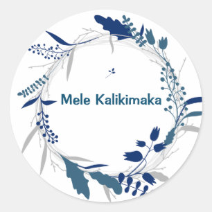 Mele Kalikimaka Classic Round Sticker