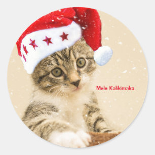Mele Kalikimaka Classic Round Sticker