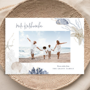 Mele Kalikimaka Coastal Holiday Photo Card