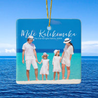 Mele Kalikimaka Family Beach Trip Photo Christmas