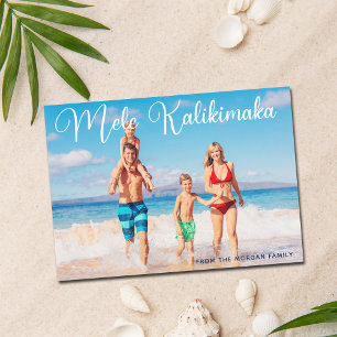Mele Kalikimaka Family Photo Beach Christmas 2022 Holiday Card