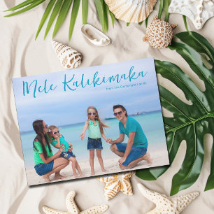 Mele Kalikimaka Family Photo Tropical Magnet Card