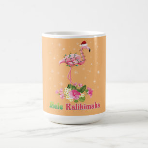 Mele Kalikimaka Flamingo Santa Christmas Merry Coffee Mug