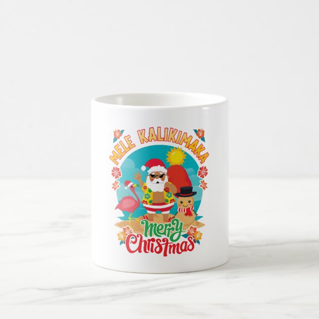 Mele Kalikimaka for a Bright Hawaiian Christmas Coffee Mug (Center)
