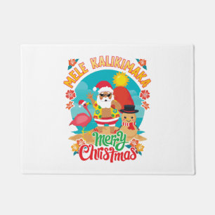 Mele Kalikimaka for a Bright Hawaiian Christmas Doormat