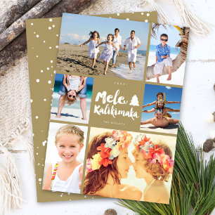 Mele Kalikimaka Fun Christmas Photo Collage Card