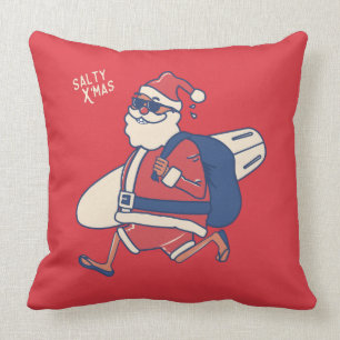 Mele Kalikimaka - Funny Santa Hawaiian Christmas Cushion