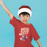 Mele Kalikimaka - Funny Santa Hawaiian Christmas T-Shirt<br><div class="desc">Are you planning a trip to travel to Hawaii this Christmas? Don't forget to wish the natives a merry Christmas in style with this funny & unique tropical tee for the Christmas season. Featuring the phrase Mele Kalikimaka, which means Merry Christmas. The perfect gift for anyone who is vacationing in...</div>