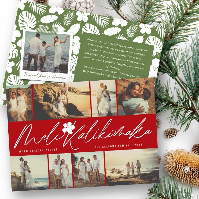 Mele Kalikimaka Handwriting Script Christmas Photo Holiday Card (Creator Uploaded)