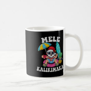 Mele Kalikimaka Hawaii Christmas Surfing Santa Bea Coffee Mug