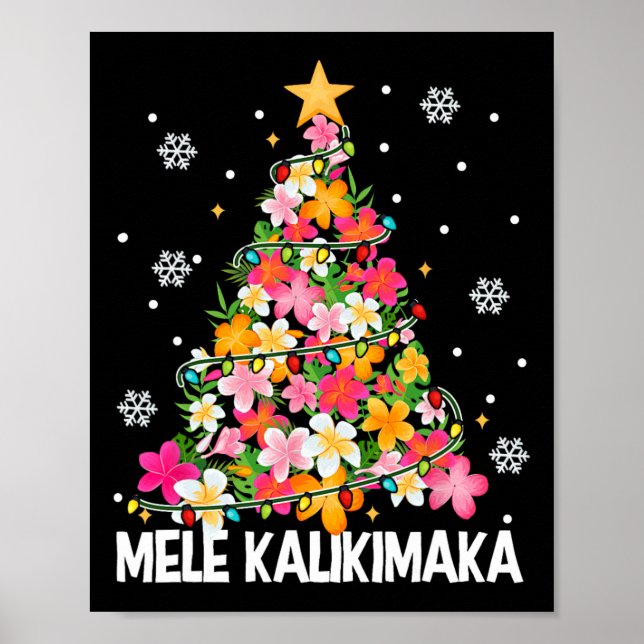 Mele Kalikimaka Hawaii Hawaiian Christmas Xmas Gir Poster (Front)