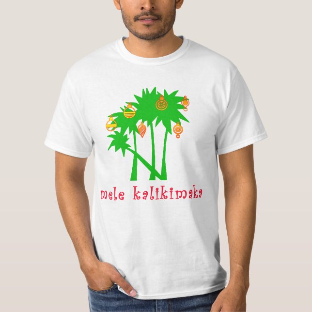 Mele Kalikimaka Hawaiian Christmas Apparel T-Shirt (Front)