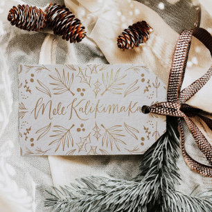 Mele Kalikimaka Hawaiian Christmas Foil Gift Tags