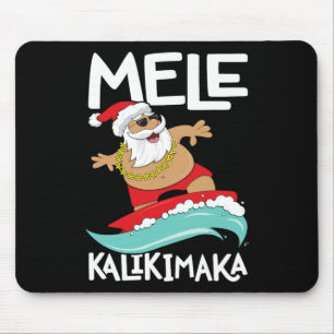 Mele Kalikimaka Hawaiian Christmas Hawaii Surfing  Mouse Pad