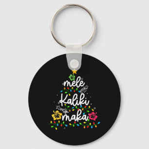 Mele Kalikimaka Hawaiian Christmas Hawaii Tropical Key Ring