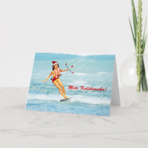 Mele Kalikimaka, Hawaiian Christmas Kitesurfing Card