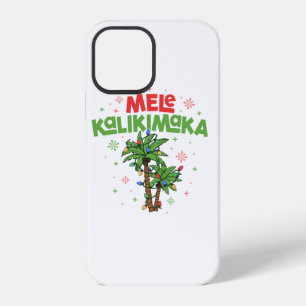 Mele Kalikimaka Hawaiian Christmas Palm Tree Light iPhone 12 Case