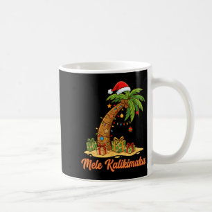 Mele Kalikimaka Hawaiian Christmas Palm Trees  Coffee Mug