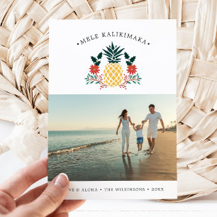 Mele Kalikimaka   Hawaiian Christmas Photo Holiday Card