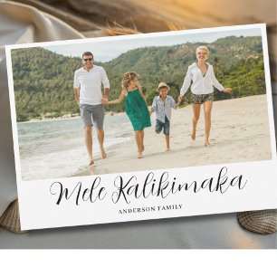 Mele Kalikimaka Hawaiian Christmas Photo  Holiday Card