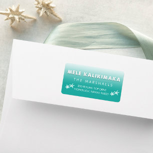 Mele Kalikimaka Hawaiian Christmas Return Address Label
