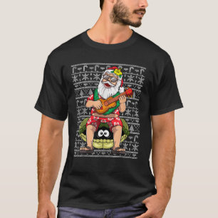 Mele Kalikimaka Hawaiian Christmas Santa Claus Haw T-Shirt