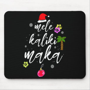 Mele Kalikimaka Hawaiian Hawaii Xmas Pajama Palm T Mouse Pad