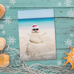 Mele Kalikimaka Hawaiian Holiday Photo Card