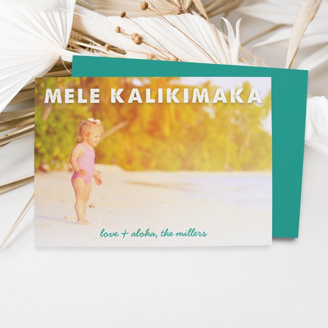 Mele Kalikimaka | Hawaiian Holiday Photo Card (Creator Uploaded)