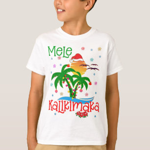 Mele Kalikimaka Hawaiian Merry Christmas Aloha Mat T-Shirt