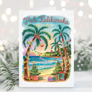 Mele Kalikimaka Hawaiian Merry Christmas Card
