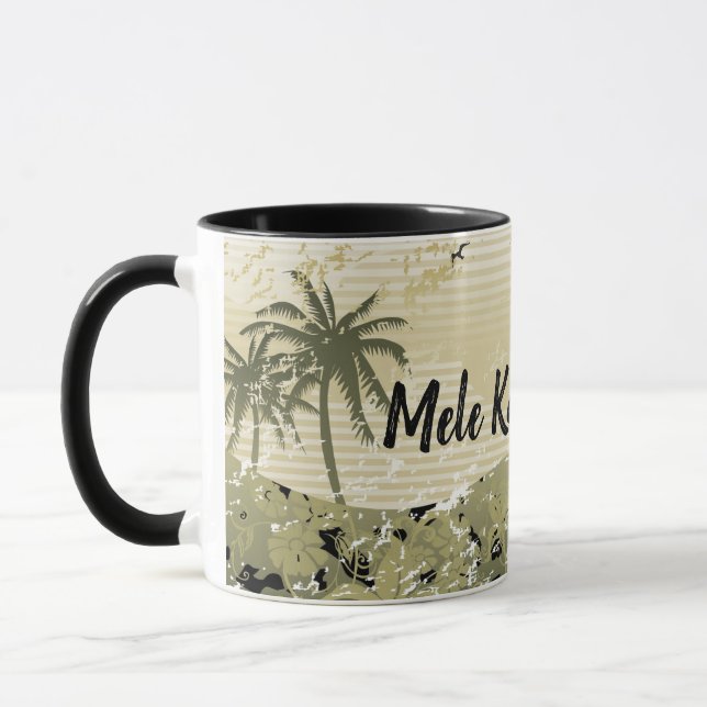 Mele Kalikimaka Hawaiian Merry Christmas Mug (Left)