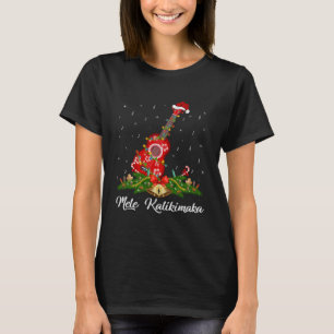 Mele Kalikimaka Hawaiian Music Ukulele Guitar Chri T-Shirt